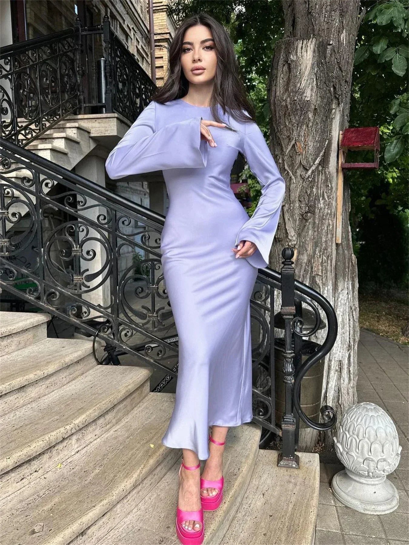 2024 Casual Premium Ladies Autumn Long Sleeve Party Maxi Dress