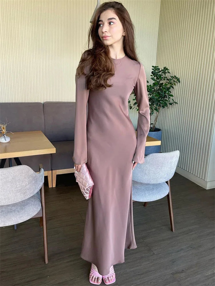 2024 Casual Premium Ladies Autumn Long Sleeve Party Maxi Dress