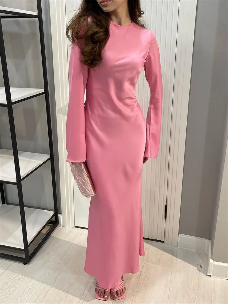 2024 Casual Premium Ladies Autumn Long Sleeve Party Maxi Dress