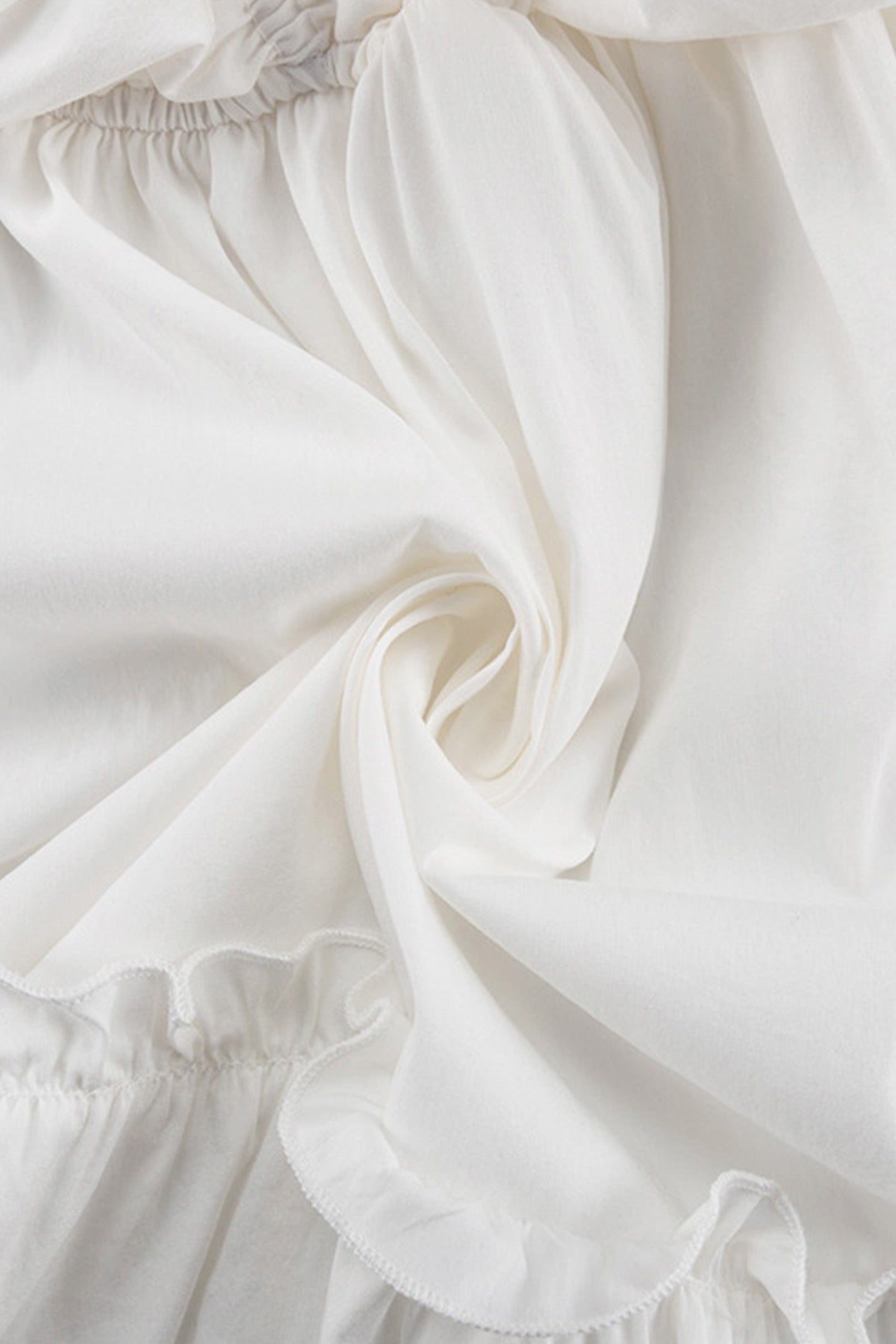 Neck V Pleated Trumpet Sleeve Ruffle Dress