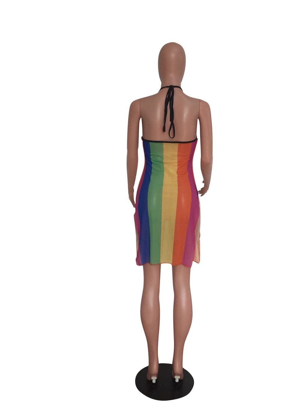 Halter Woman Mesh Dress