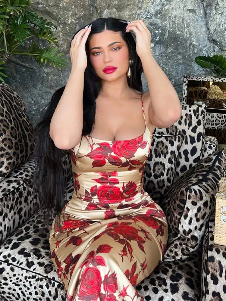 Women Bloom Bodycon Beach Vacation Streetwear Summer Wholesale Business Midi Dresses