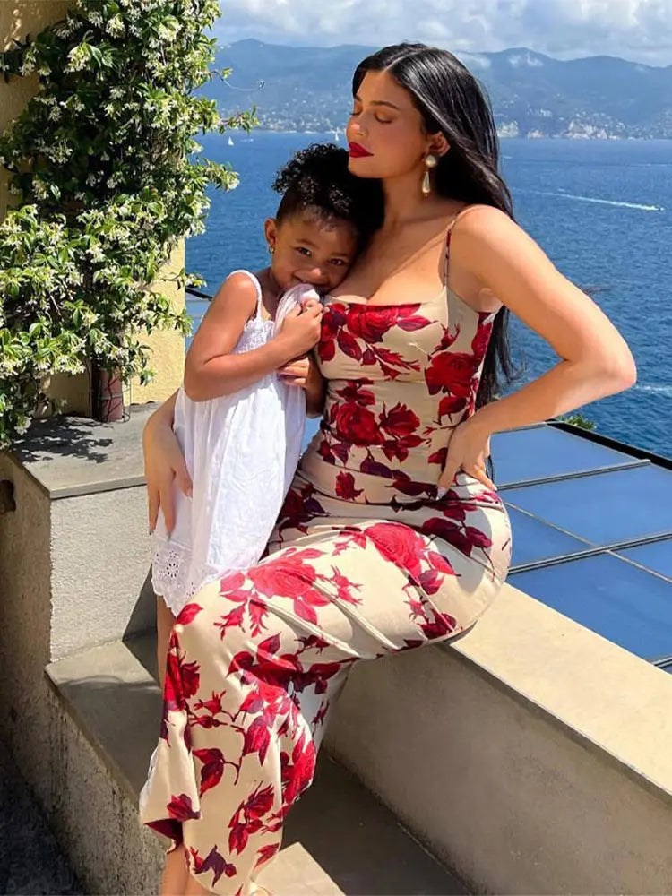 Women Bloom Bodycon Beach Vacation Streetwear Summer Wholesale Business Midi Dresses
