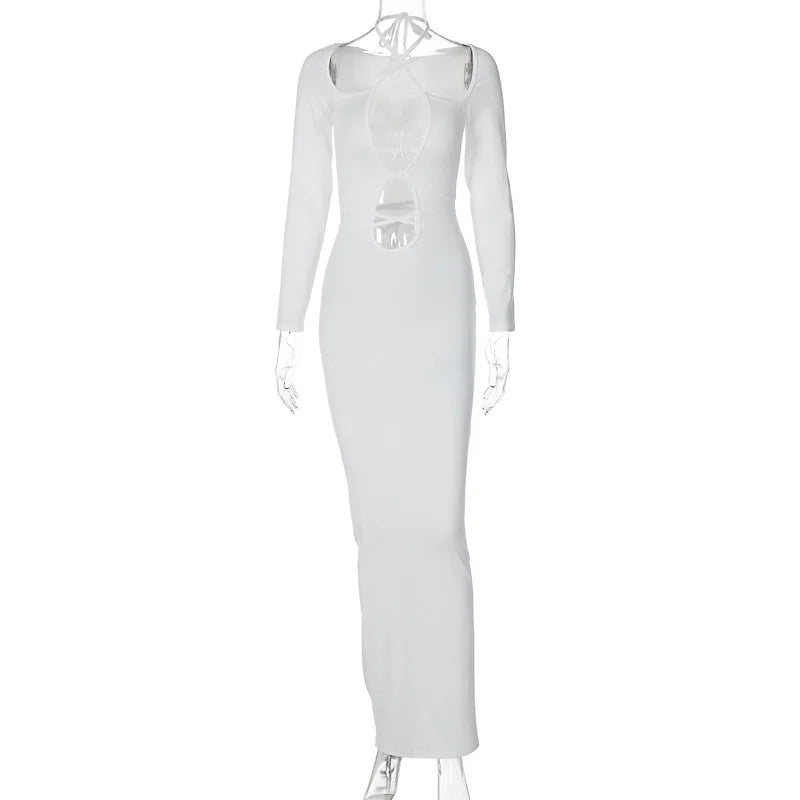 Bodycon Autumn/Winter New Fashion Laceup Slim Refined Midi Dresses