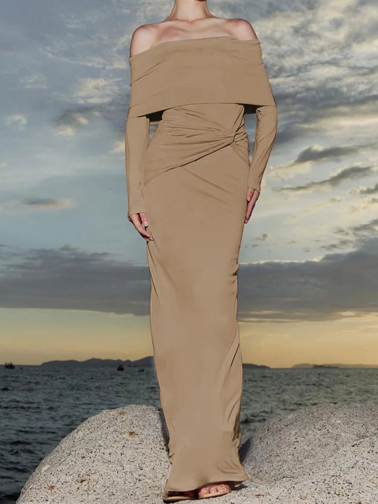 Autumn Winter New Sophisticated Slim Casual Vestido Y2K Midi Dresses