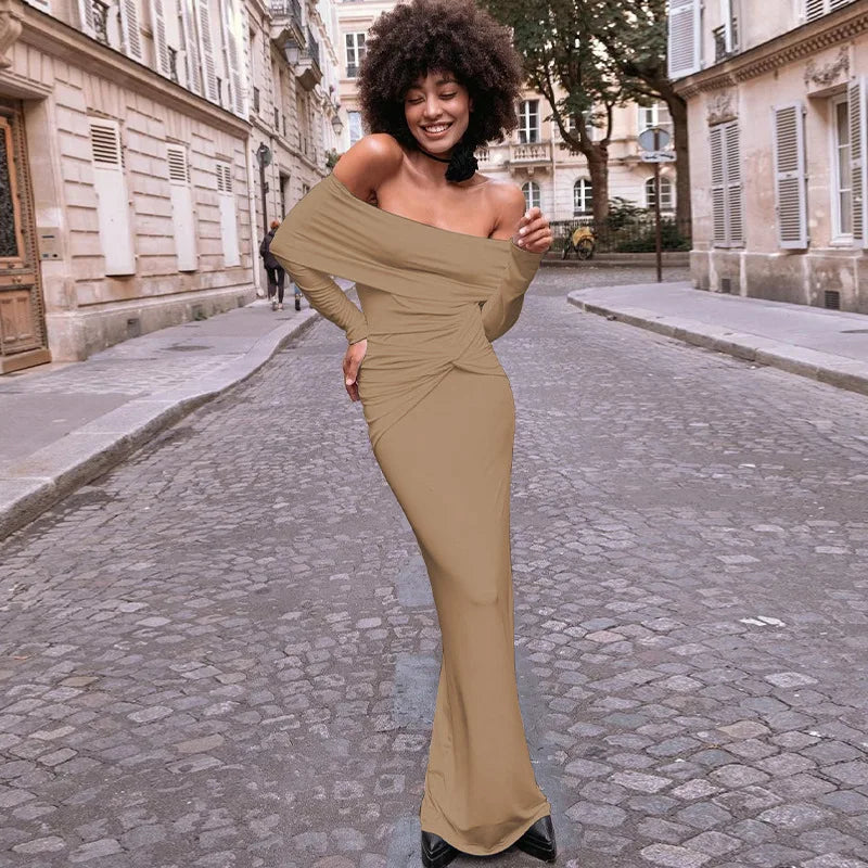 Autumn Winter New Sophisticated Slim Casual Vestido Y2K Midi Dresses