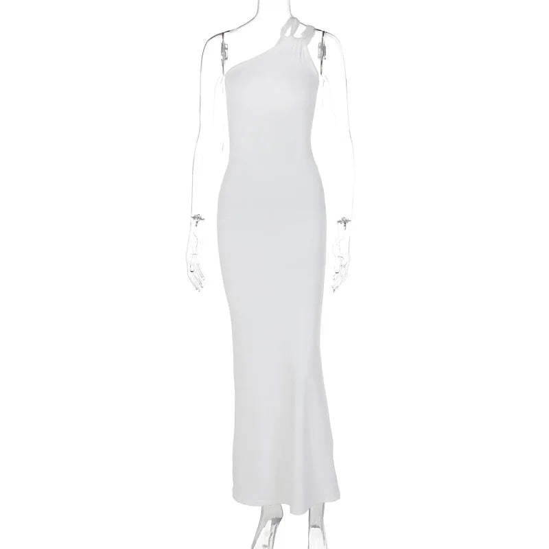 Women's Maxi Summer Autumn New Sleeveless Neckline Temperament Graceful Y2k Midi Dresses