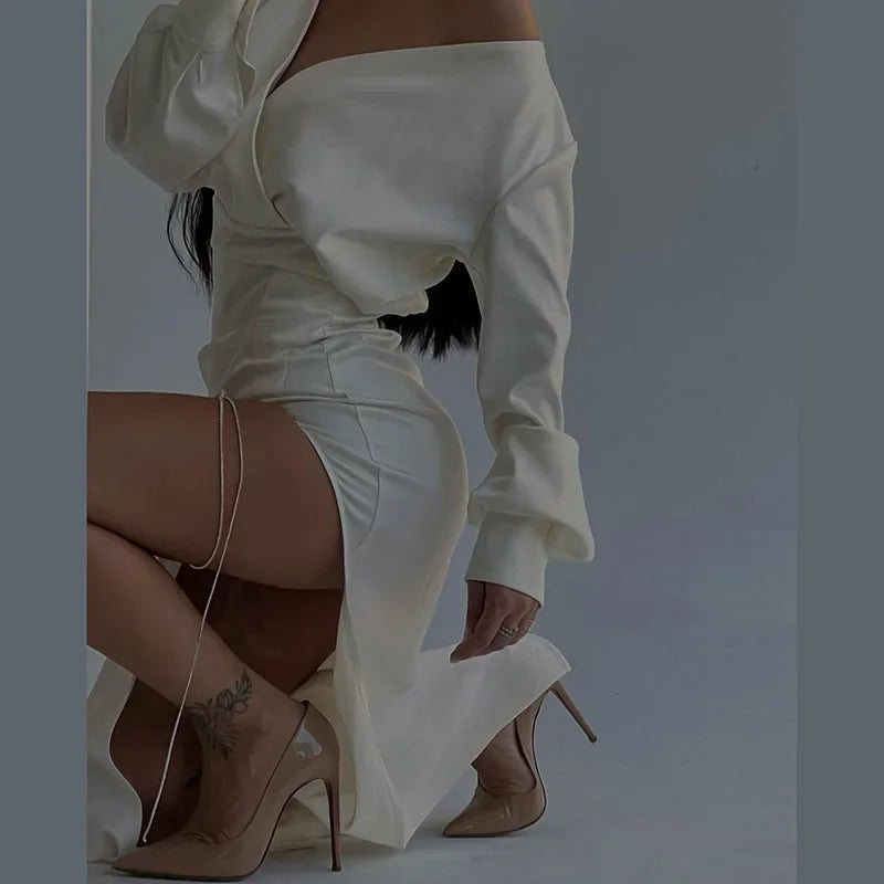 New Refined Slim Pleated Wedding Birthday Midi Dresses