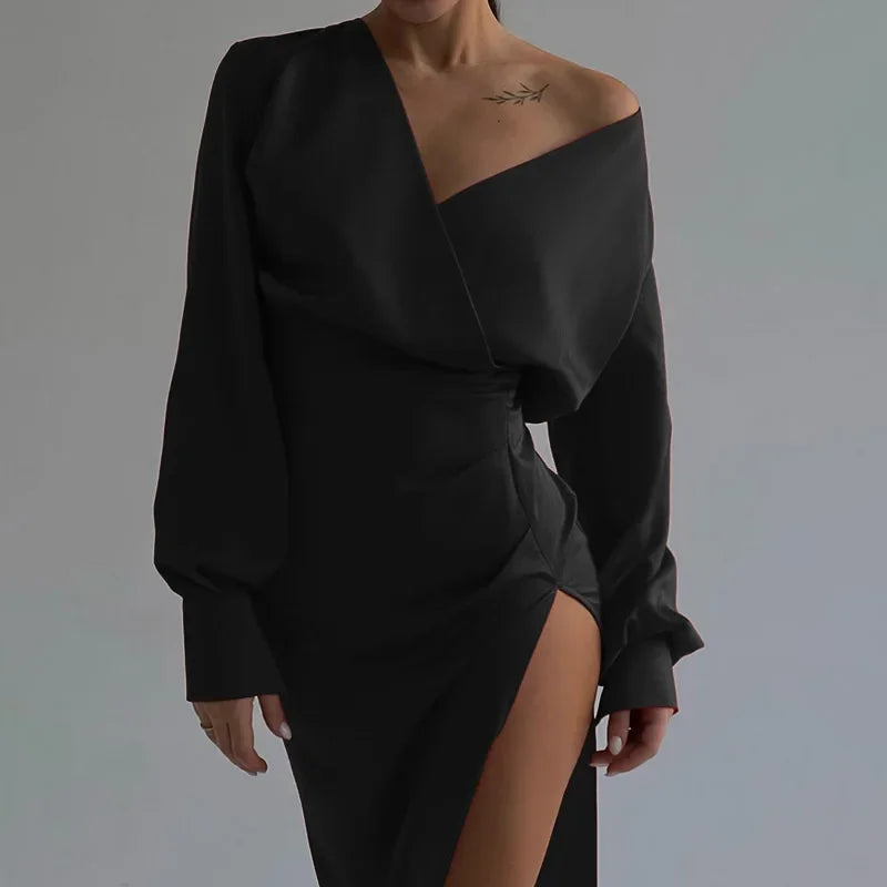 New Refined Slim Pleated Wedding Birthday Midi Dresses