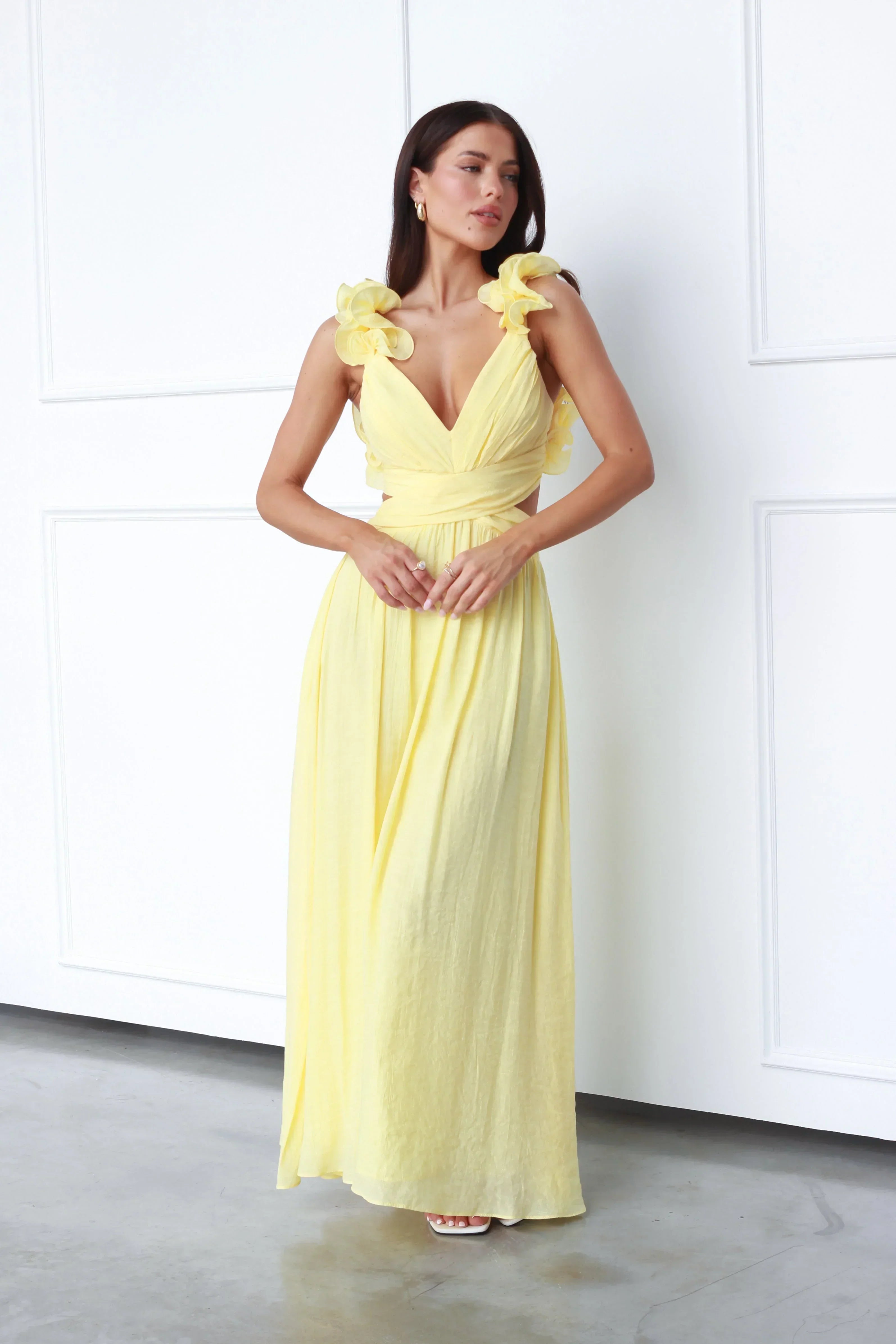 Lanae | Graceful Dress With Deep V Neck