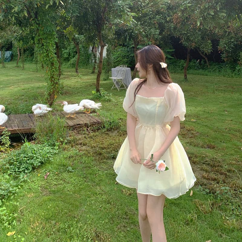 Yellow Sophisticated Princess Dress