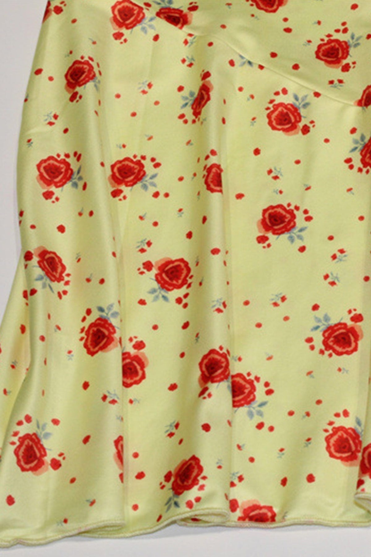 Yellow Scoop Neck Flower Tank Dress