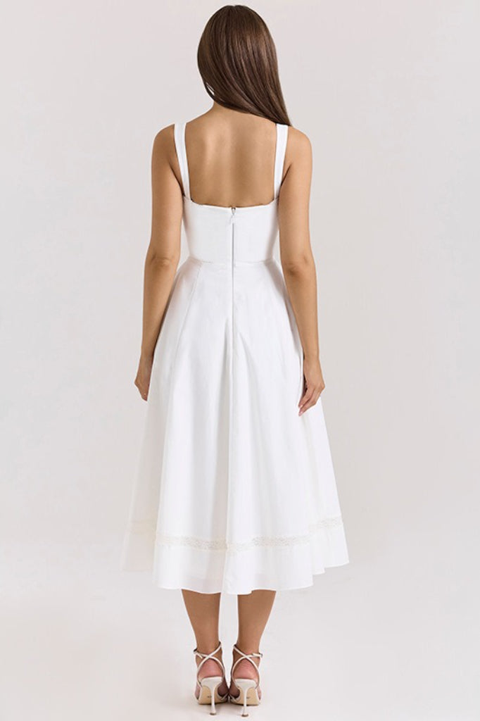 Refined Lace Insert Maxi Slip Dress