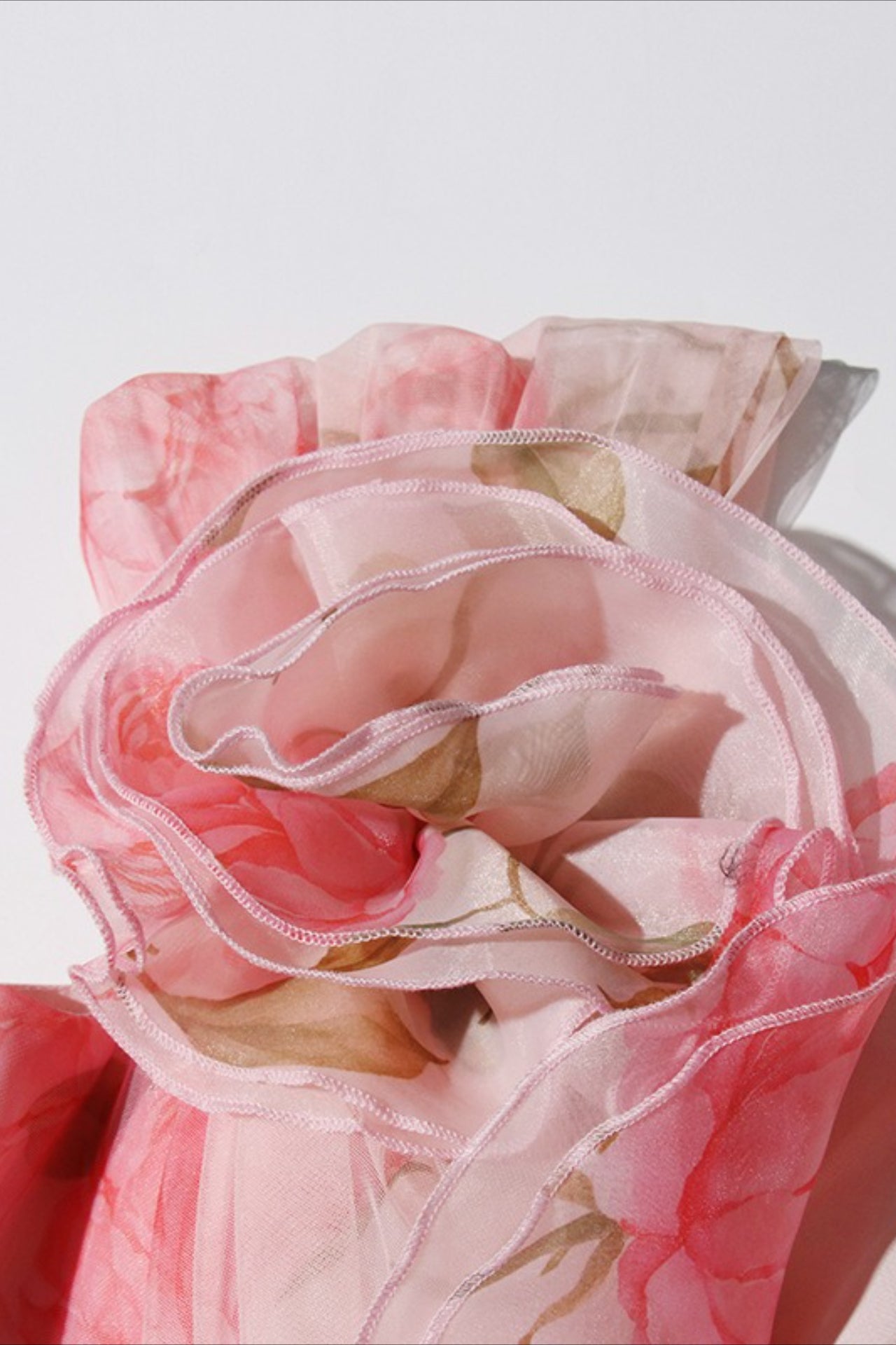 V Neck 3D Detail Chic Maxi Floral Dress