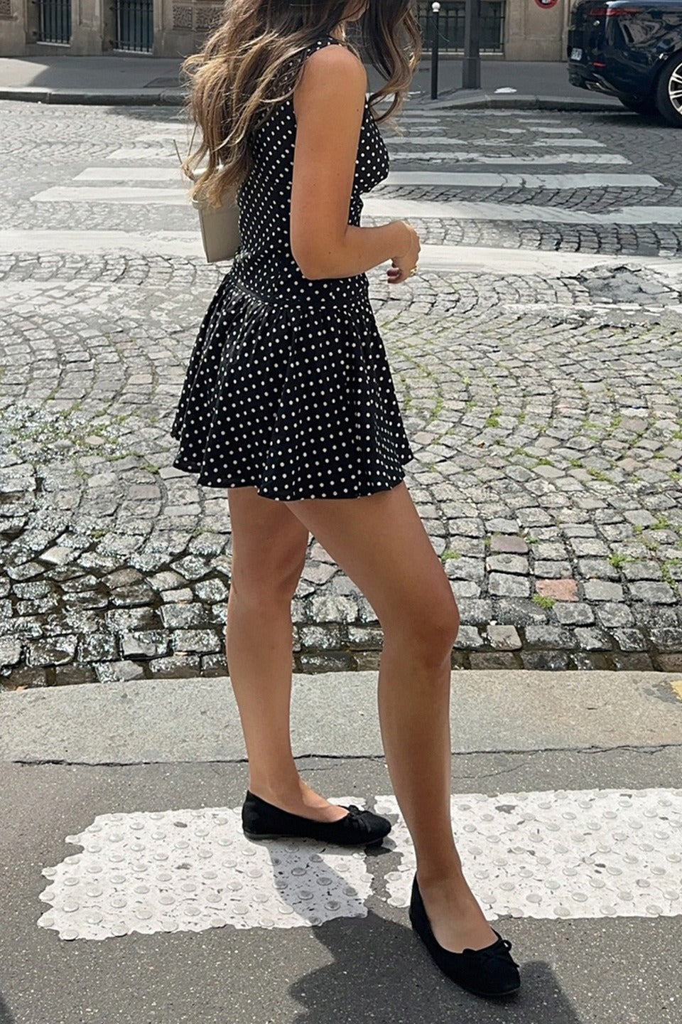 Polka Hollow Dot Bodycon Mini Dress