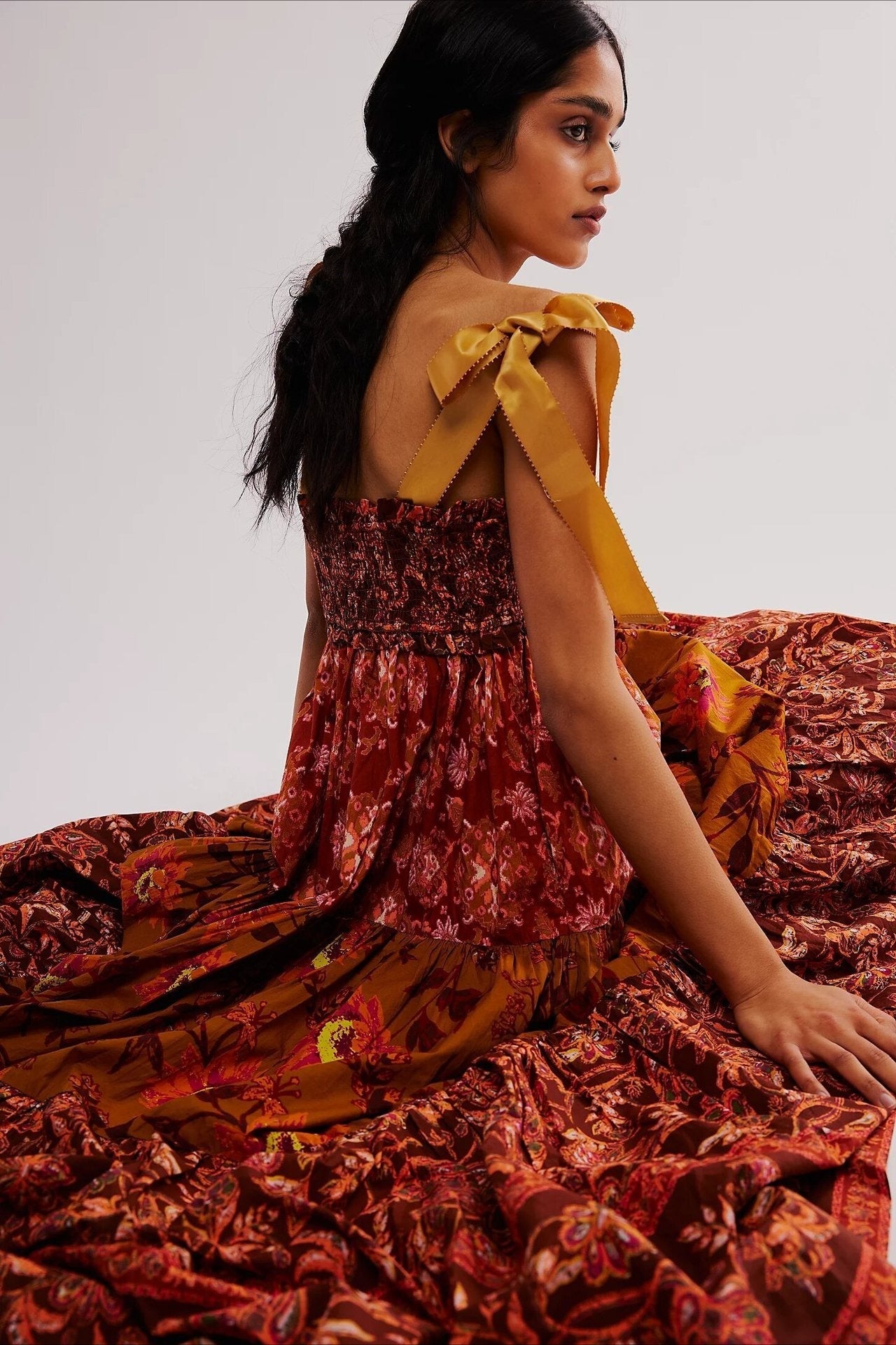 Classic Print Cami Maxi Boho Dress