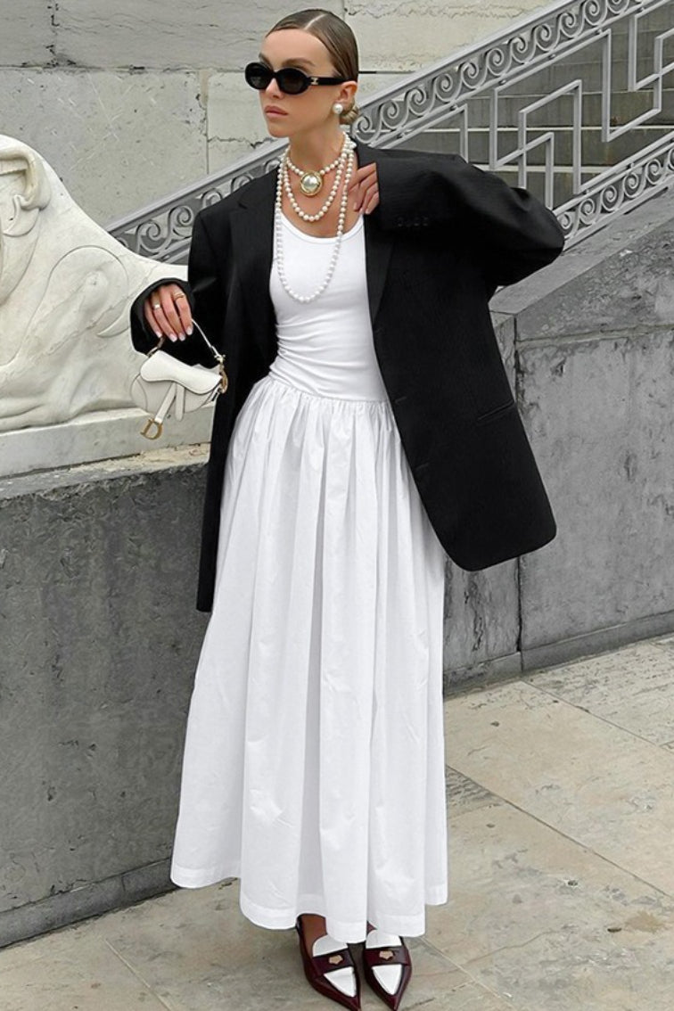 Knit U Neck Maxi Dress