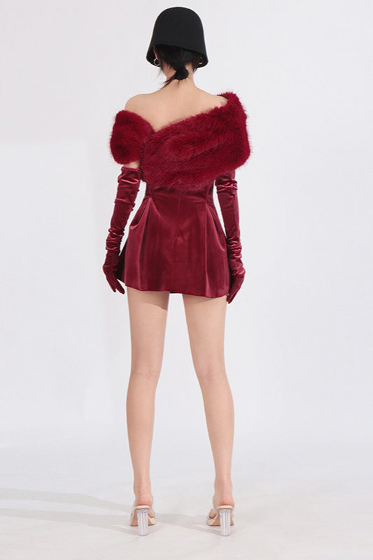 Embellished Crystal Strapless Bandage Dress