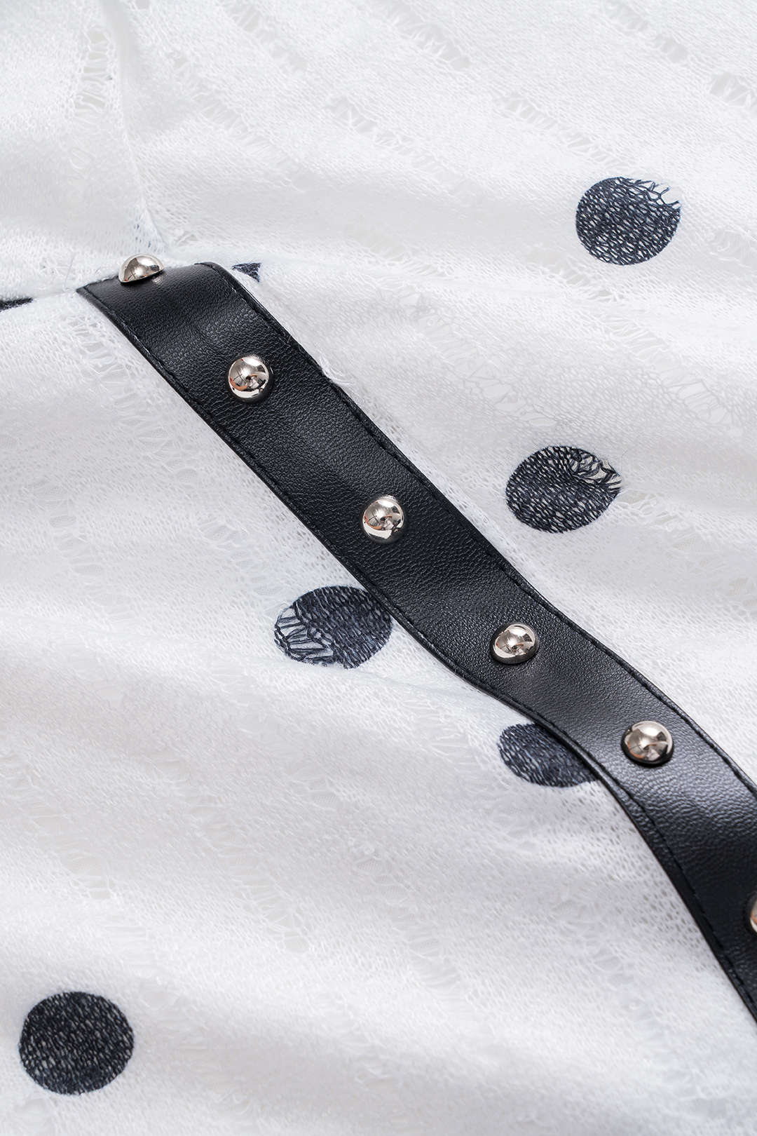 Dots Polka Pattern Lace Ruched Halter Neck Tie Up Backless Mini Dress