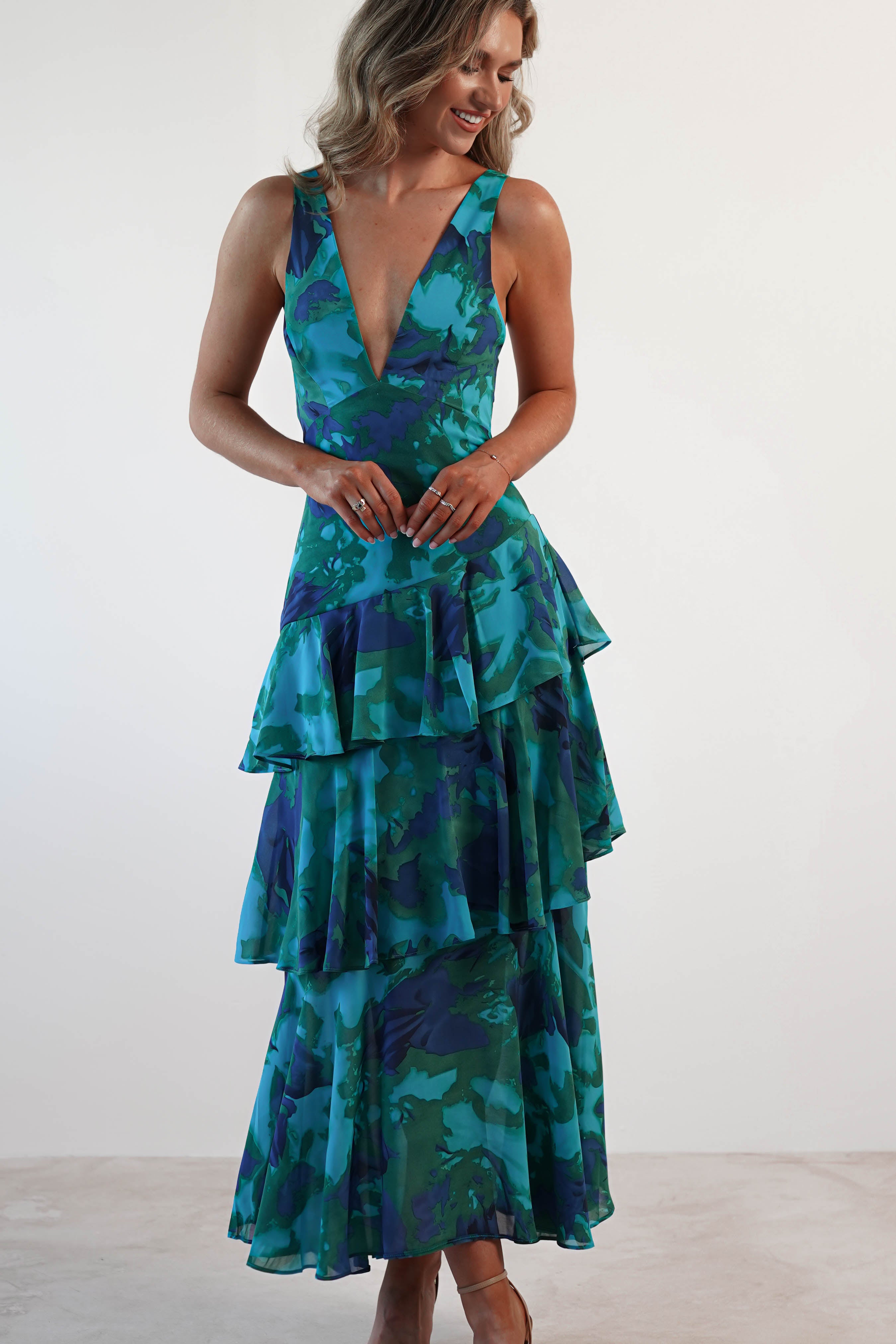 Ruffle Veda Midi Dress