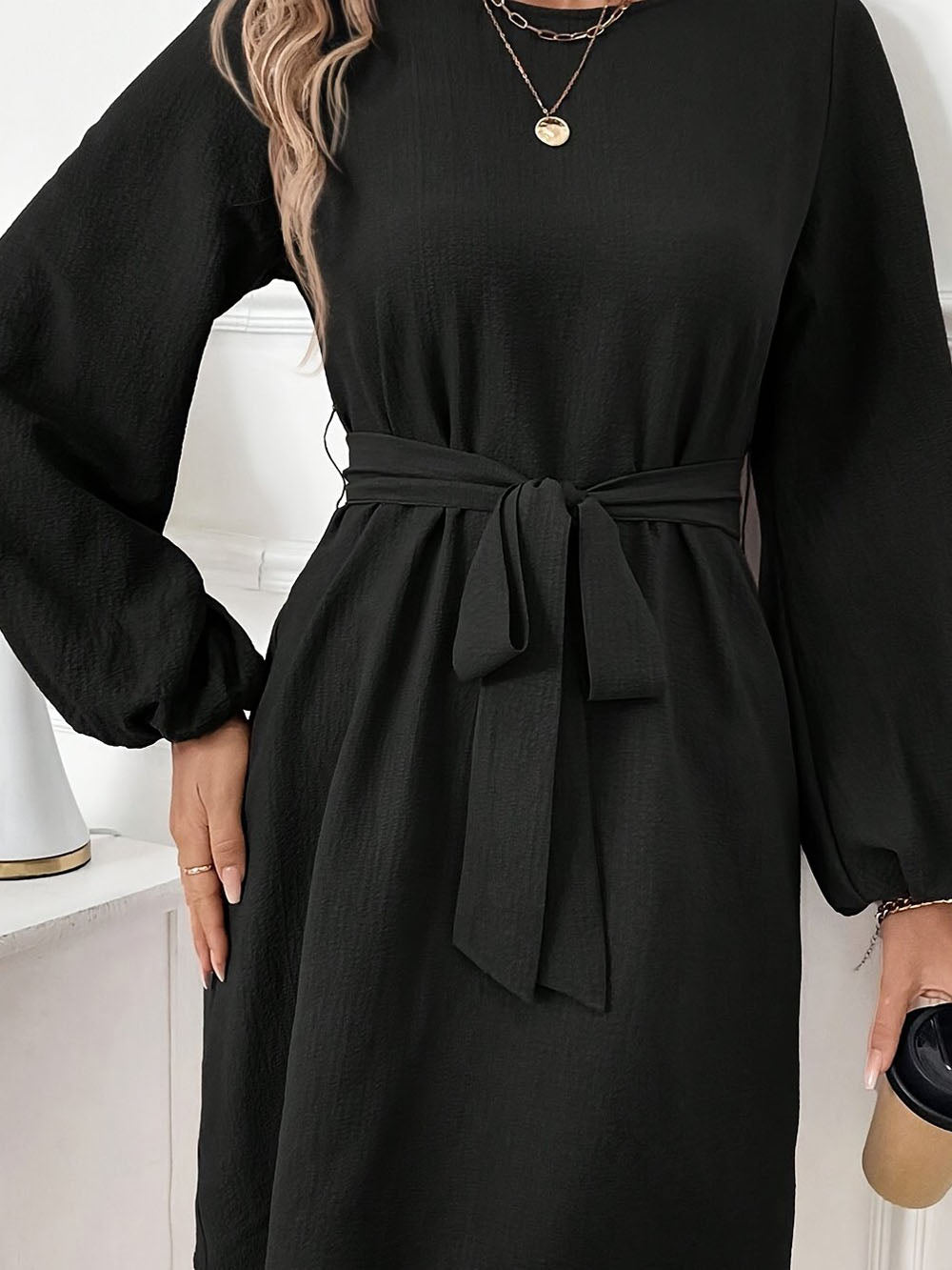 Long Alina Sleeve Mini Dress