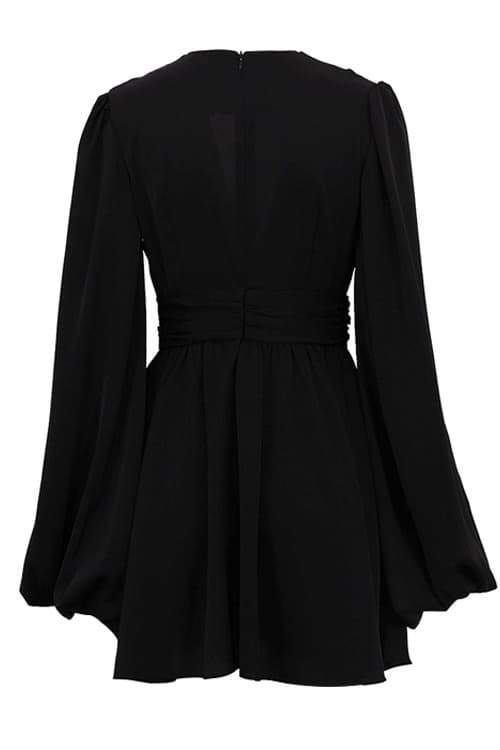 Aesthetic Maricarmen Mini Dress with Deep V Neck Chic Silhouette Collection