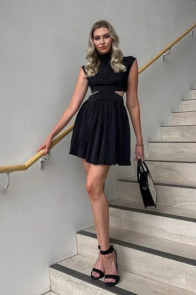 Aesthetic Natalia Mini Dress Black Designer Edit