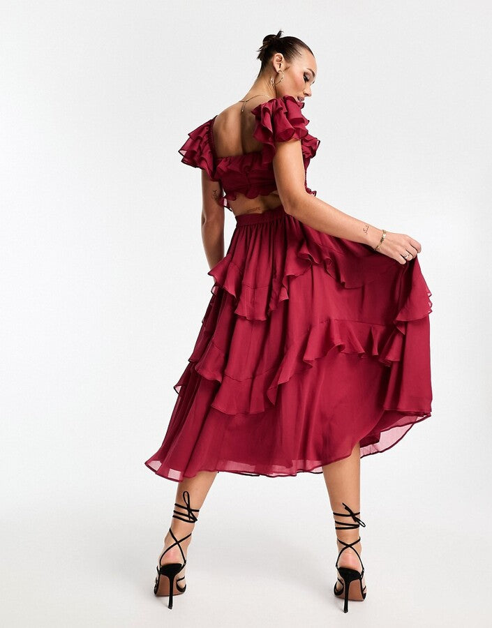 Ruffle Freyna Midi Dress