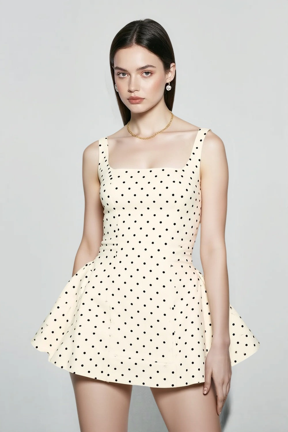 Dot Polka Square Neck Cami Mini Dress
