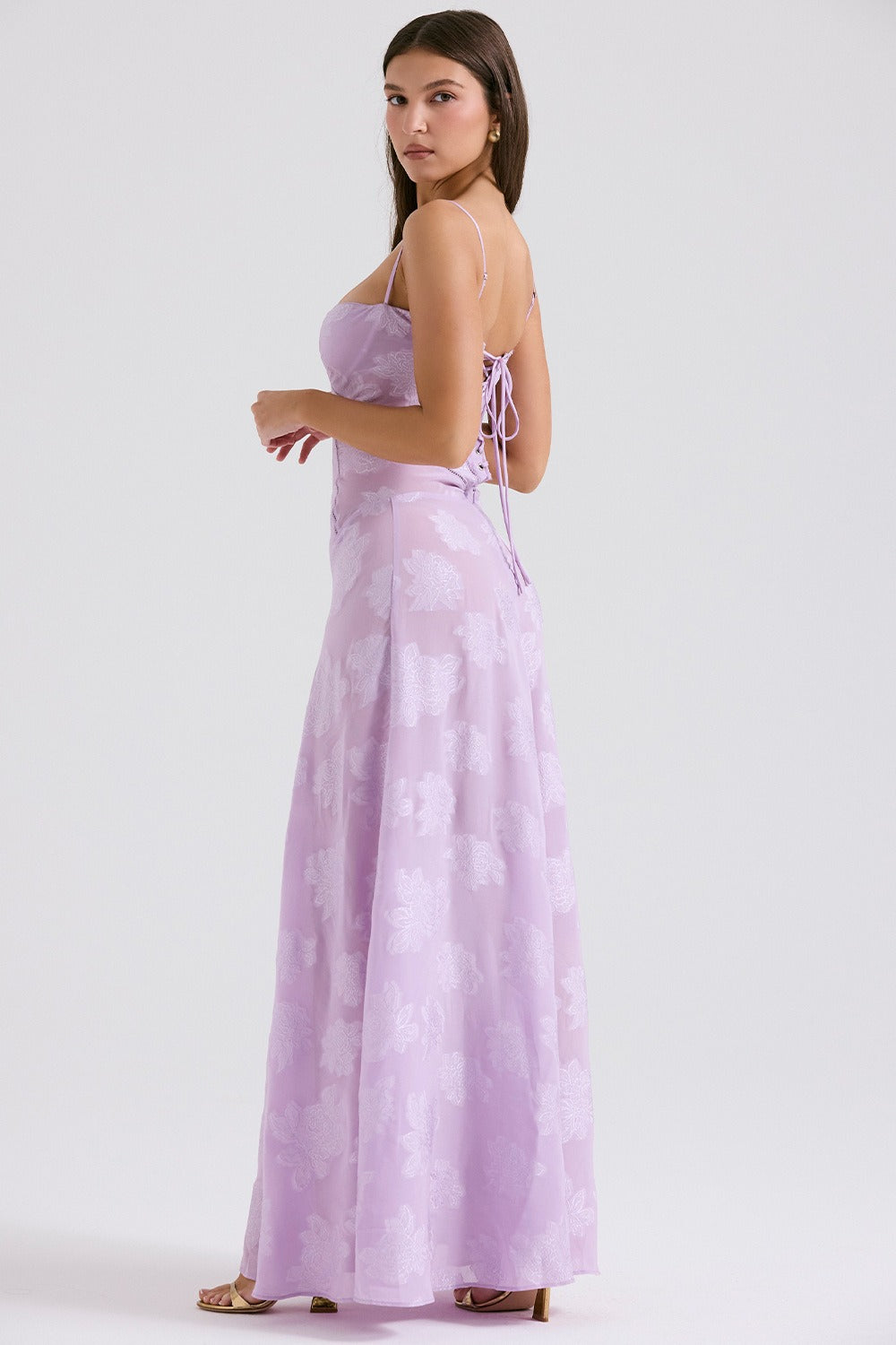 Lace Edition TieStrap Romantic Maxi Dress