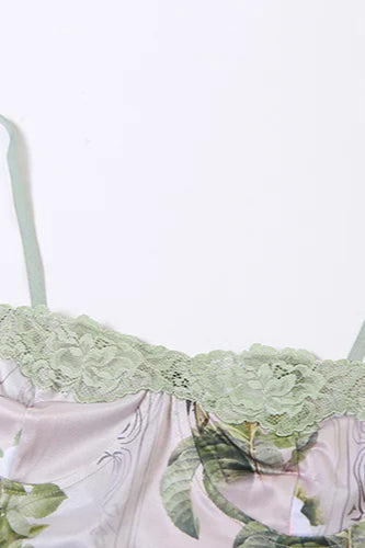 Bloom Lace Suspender Midi Dress
