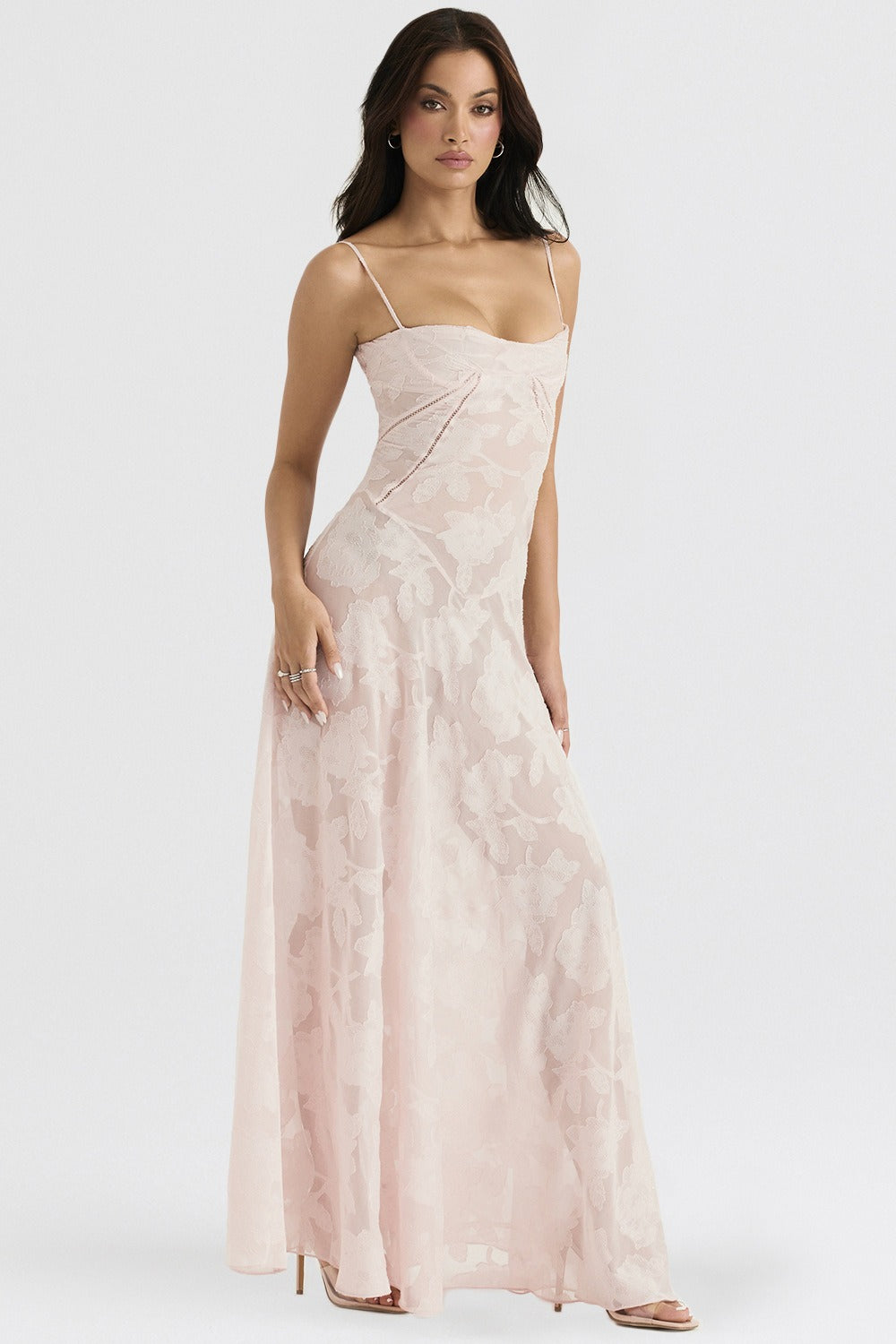 Lace Edition TieStrap Romantic Maxi Dress
