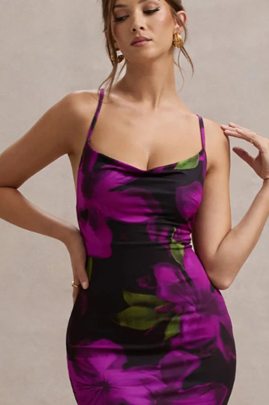 OpenBack Edition Floral Maxi Party Dress
