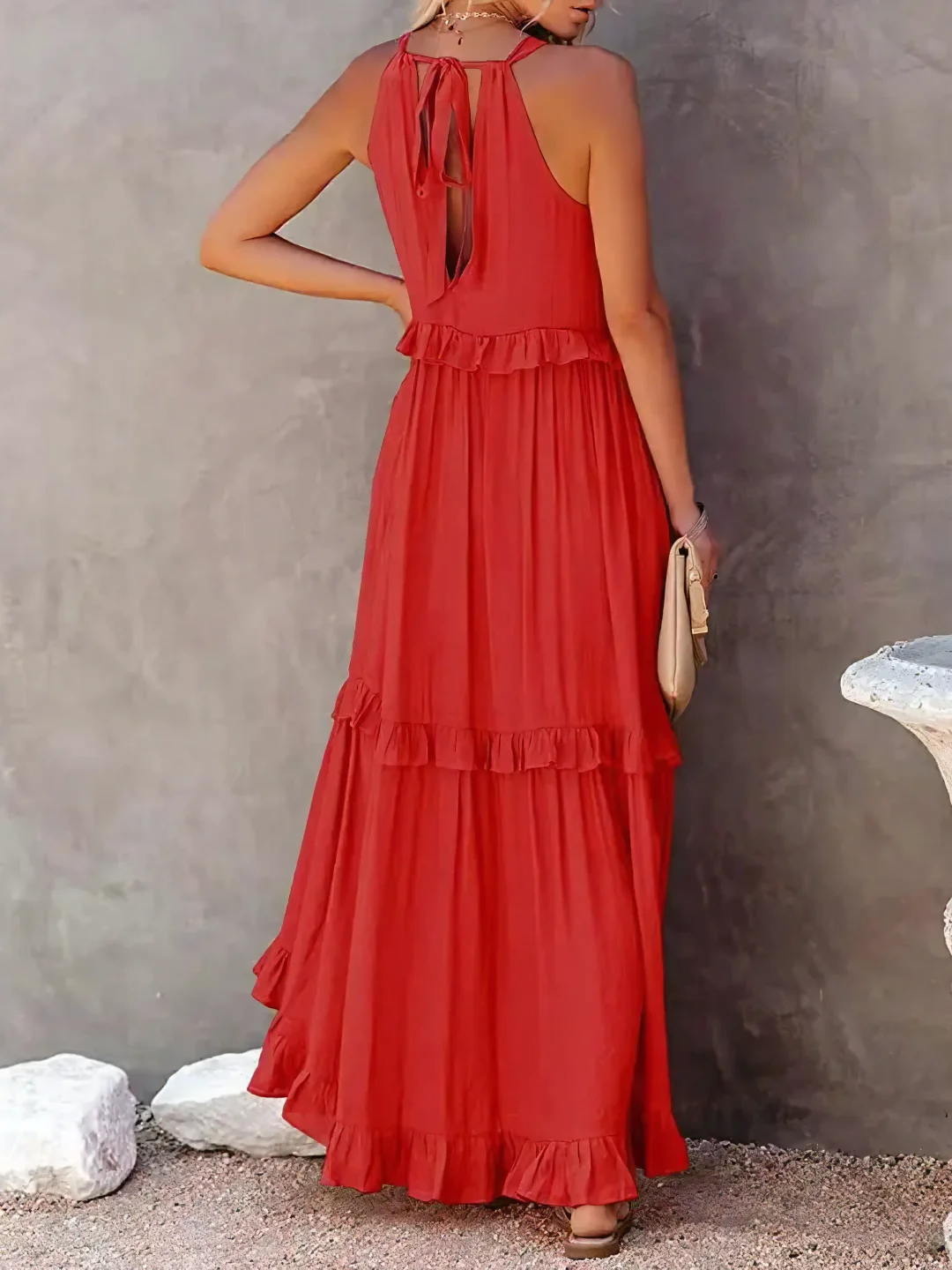 Megan | Chic Ruffle Maxi Dress