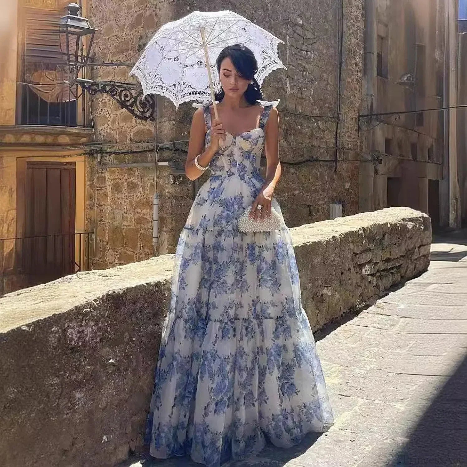 Backless Chic Deep V Prom Dress