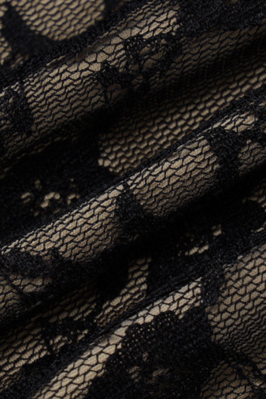 Detail Lace Bow Front Midi Dress