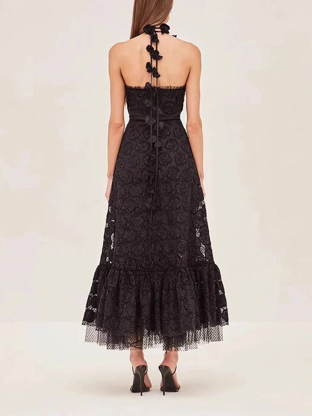 Sleeveless Bela Hollow Out Midi Dress