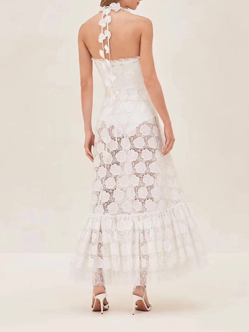 Sleeveless Bela Hollow Out Midi Dress