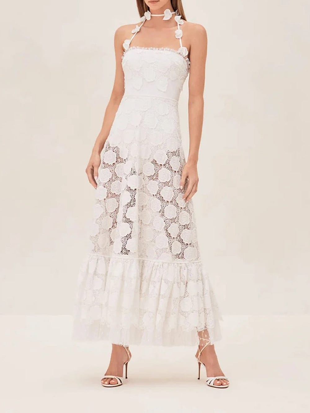 Sleeveless Bela Hollow Out Midi Dress