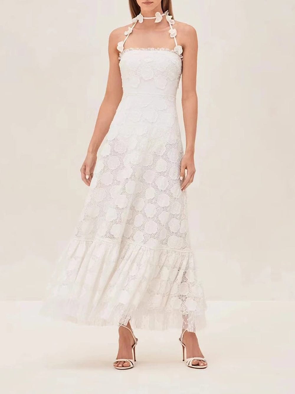 Sleeveless Bela Hollow Out Midi Dress