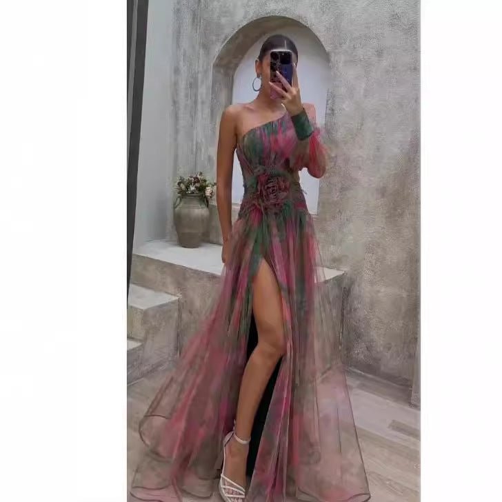 Araceli Chic Long Sleeve Maxi Dress for Women Bold Statement Look