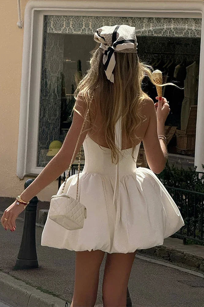 Waist High Bubble Mini Dress