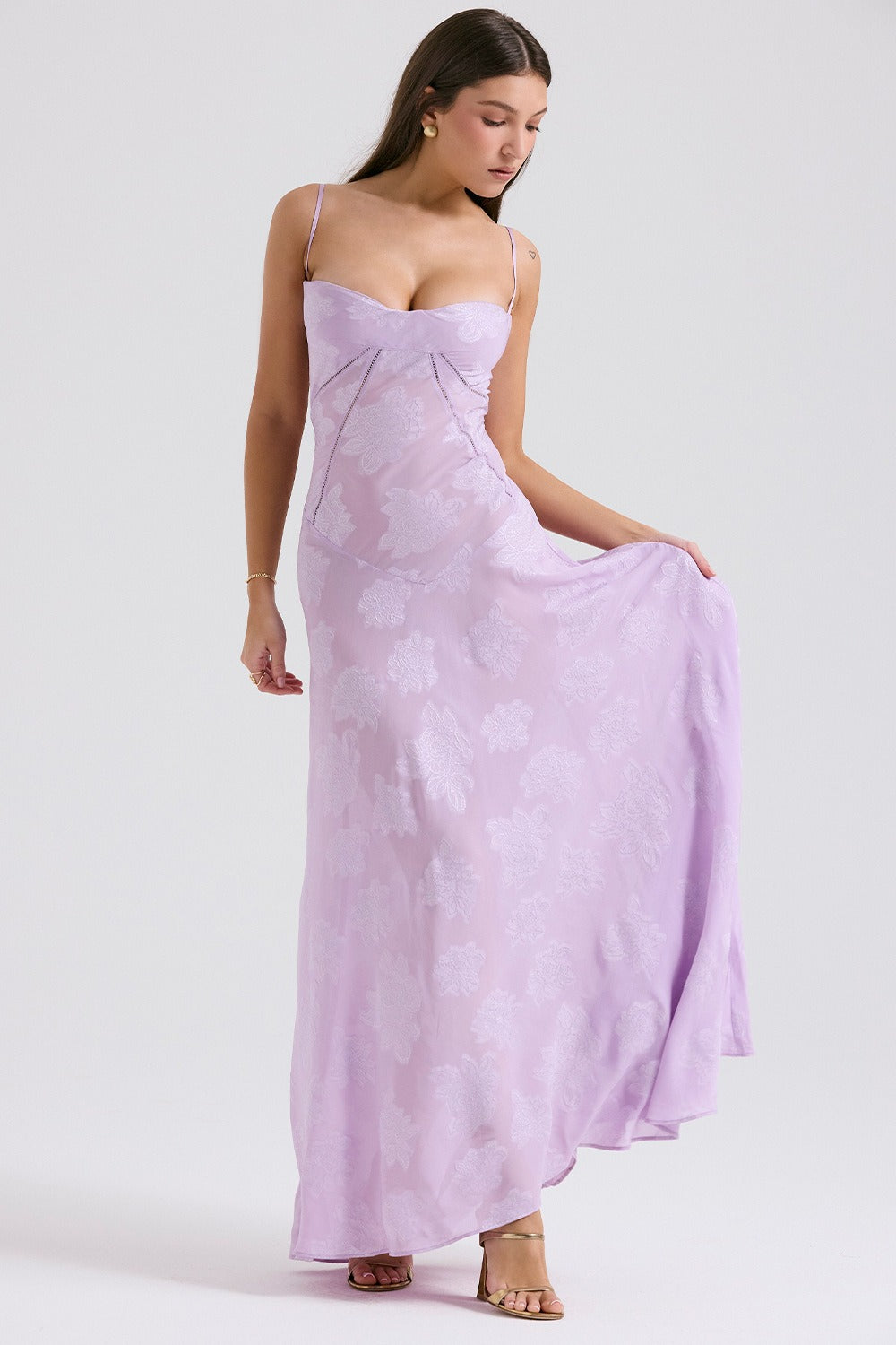 Lace Edition TieStrap Romantic Maxi Dress