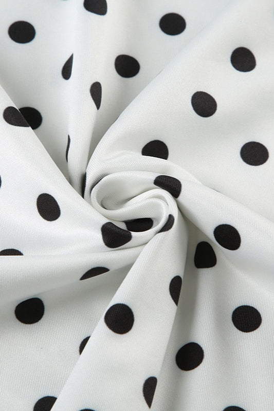 Dot Polka A Line Strap Mini Dress