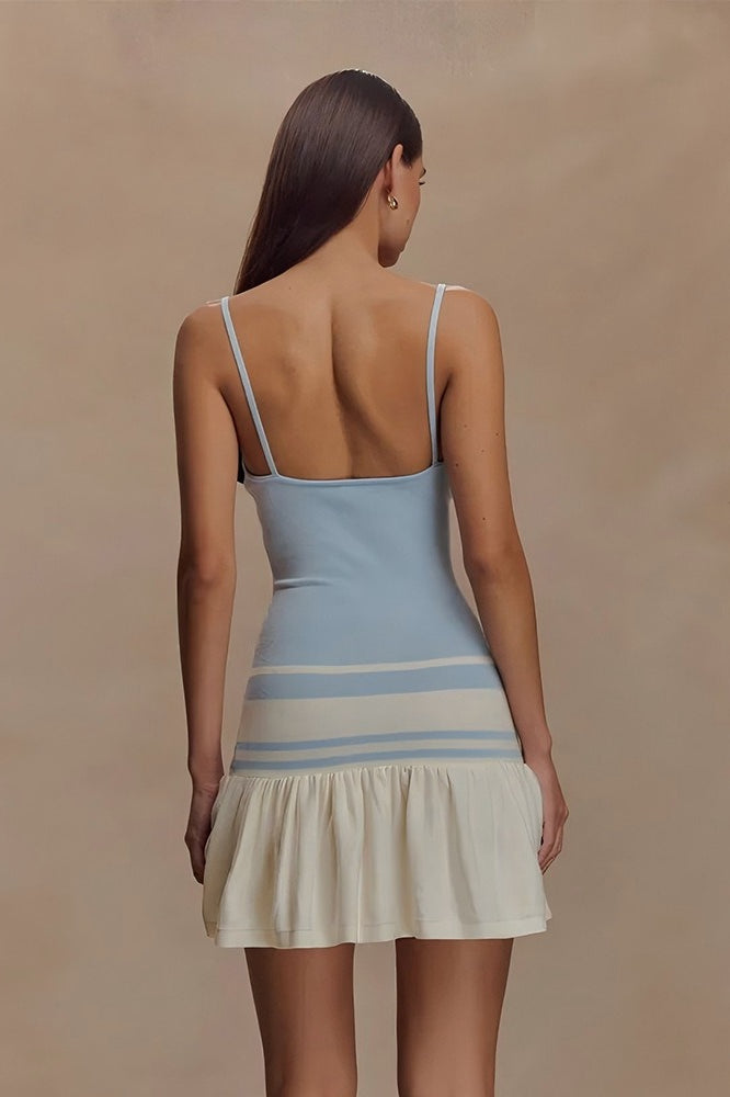 Block Color Strapless Bodycon Mini Dress