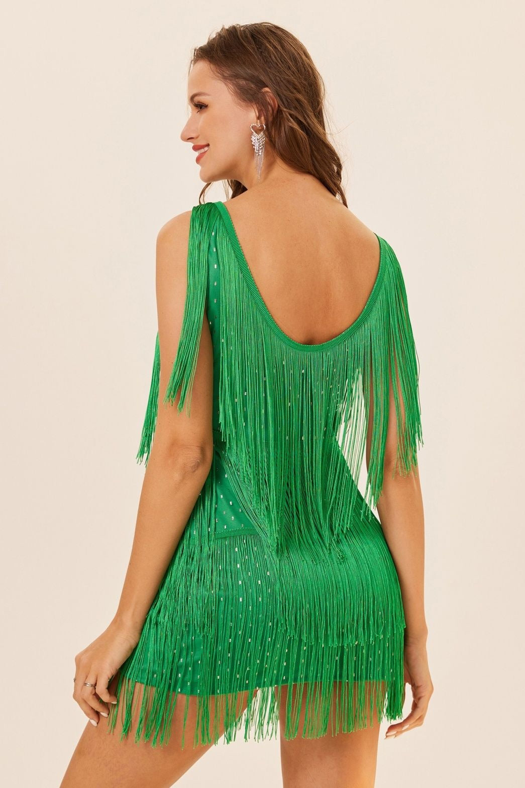 Size Plus Sleeveless Tassel Mini Dress
