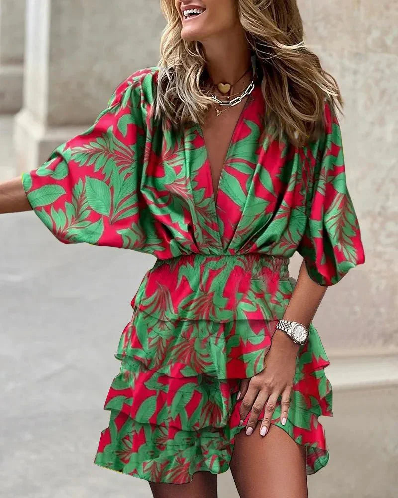 Isis Sophisticated Mini Dress with a Stylish Print Design for Women