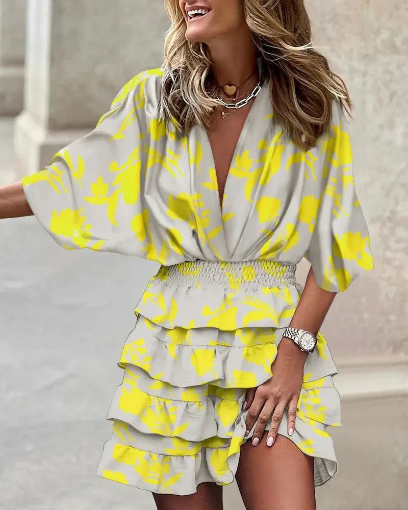 Isis Sophisticated Mini Dress with a Stylish Print Design for Women