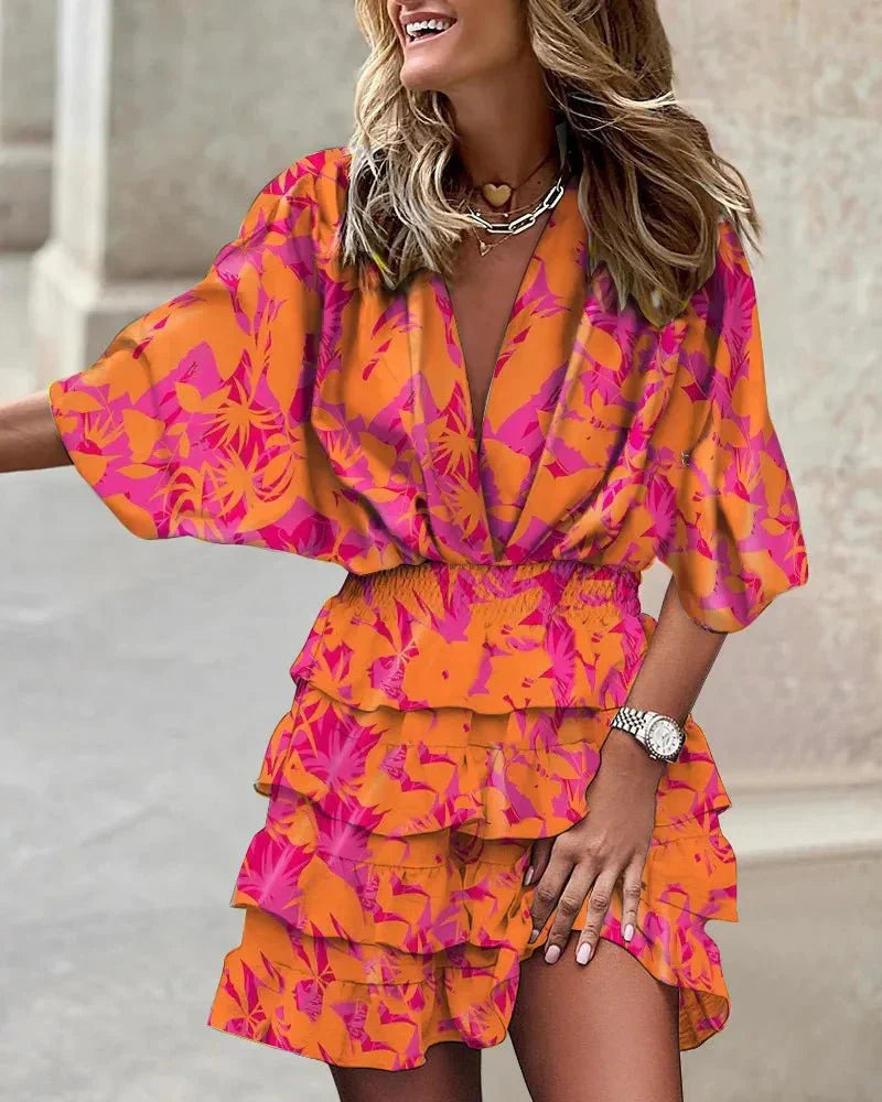 Isis Sophisticated Mini Dress with a Stylish Print Design for Women