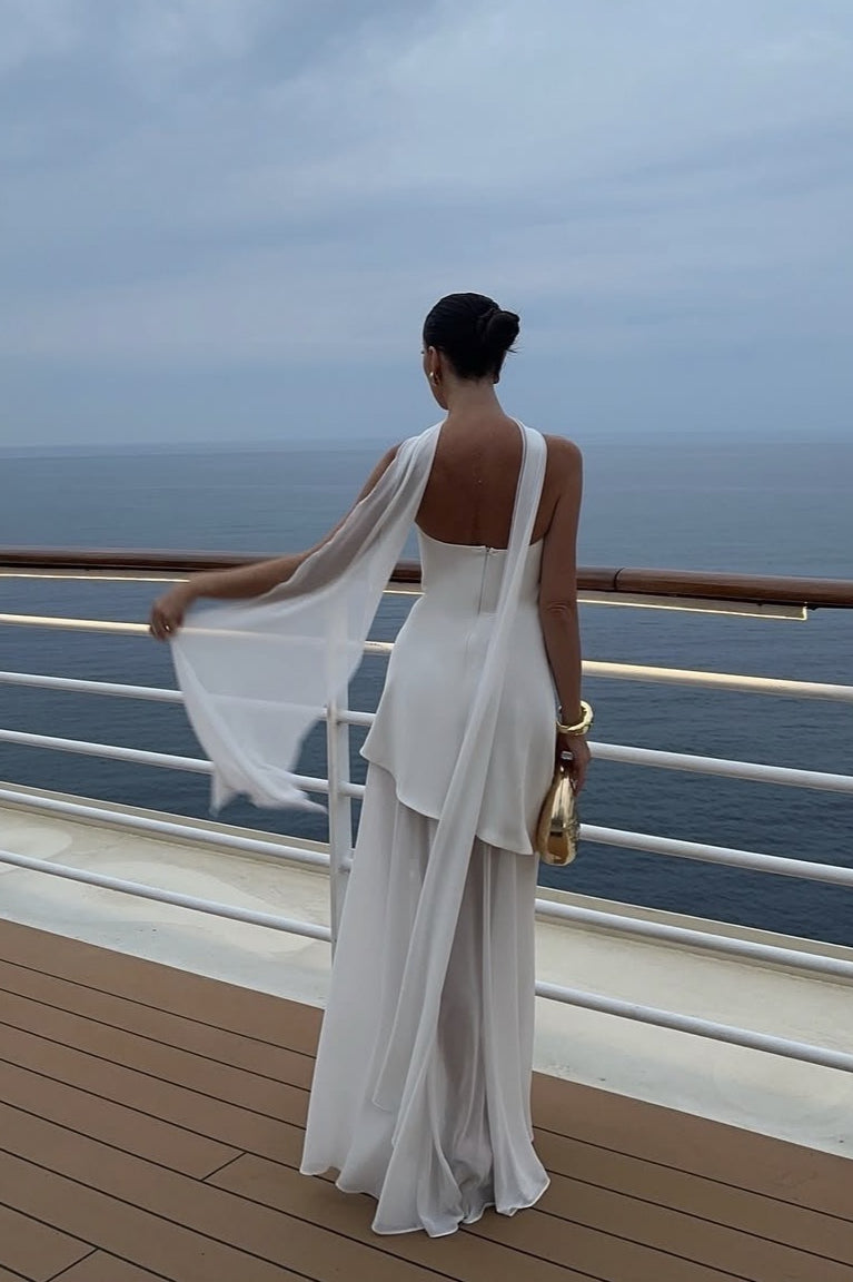 Graceful Strapless Sleeveless Maxi Dress
